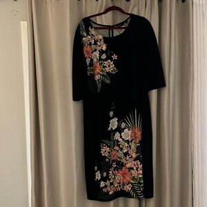 Navy blue with flowers